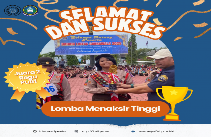 Juara 2 Regu Putri Lomba Menaksir Tinggi